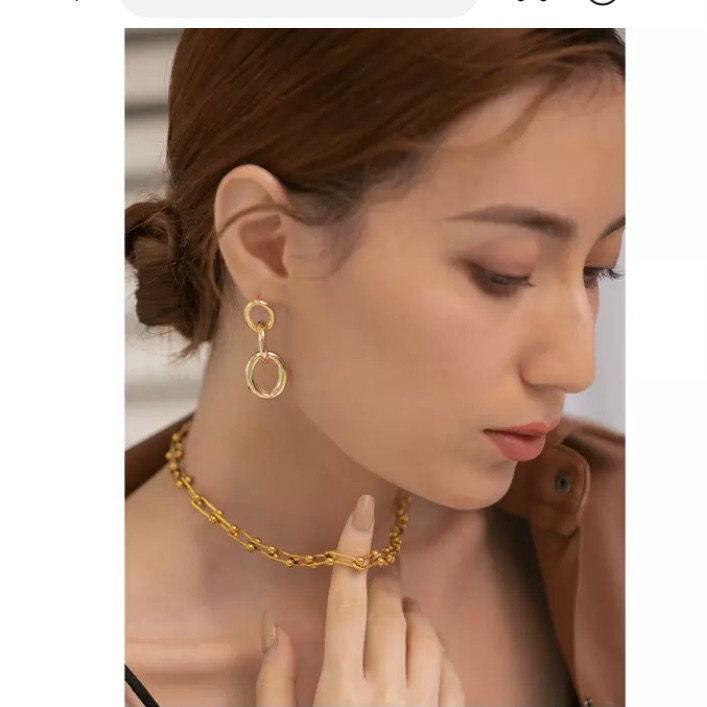 Stainless Steel Gold Plated Chocker Style Trendy UShape Link
